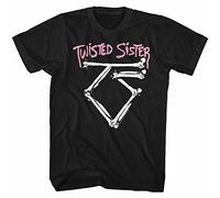 MENGJI Twisted Sister Bone Logo Adult T Shirt 3XL Black