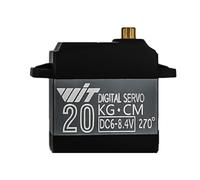 MENGJIE 20KG Digital Servo High Torque Full Metal Gear Waterproof Steering Servo with 25T Servo Arm for RC Car Crawler, Truck, Robot, Control Angle 180°/270°