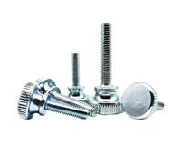 MengJiu 1/2/5pcs M3 M4 M5 M6 M8 M10 Double Deck Curtain Wall Glass Knurl High Step Head Hand Tighten Thumbscrew Adjust Thumb Screw Bolt(5mm,M3 (5pcs))