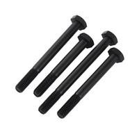 MengJiu M6 M8 M10 M12 M14 M16 Grade 12.9 High Strength Black Carbon Steel Half Thread External Hexagon Head Screw Bolt(150mm,M12-1pcs)