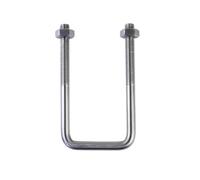 MengJiu M6 M8 M10 Square Clamp 304 Stainless Steel U-Shaped Screw Right Angle Pipe Fixing Bolt(M10-120x160mm-1pcs)