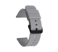 MENGKE 12mm 14mm 16mm 18mm 19mm 20mm 21mm 22mm 24mm Silicone Replacement Watch Band Strap Rubber Sport Watchband Bracelet(Grey black buckle,21mm)