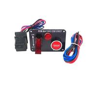 MENGKE 12V 30A Engine Ignition Switch Panel 12v Compatible With Racing Car Engine Start Stop Button Indicator And Cable Carbon Fiber For Car Switch(KG15)