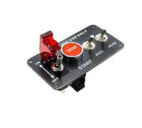 MENGKE 12V 30A Engine Ignition Switch Panel 12v Compatible With Racing Car Engine Start Stop Button Indicator And Cable Carbon Fiber For Car Switch(KG17)
