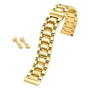 MENGKE 14 15 16 18 19 20 21 22 23 24mm Watch bracelet Compatible With Men and Women Suitable stainless steel with Curved strap accessories bands(Gold,21mm)
