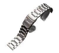 MENGKE 18/19/20/21/22/23/24/25mm Solid Stainless Steel Watch Band Metal Folding Buckle Strap Men Women Bracelet Accessories(Silver,22mm)