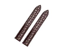 MENGKE 18 20 22 23 24 25mm Crocodile Genuine Leather Watch Strap Compatible With Cartier Tank London Solo Leather Watchband Men Women(Brown no clasp,17mm)