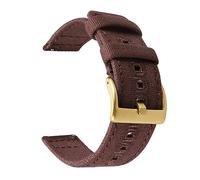 MENGKE 18mm 20mm 22mm Braided Canvas Strap Compatible With Samsung Galaxy Watch 3/4 40mm 44mm Classic 46mm 42mm Quick Release Bracelet(Brown gold,20mm)