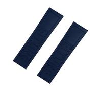 MENGKE 20mm 22mm 24mm Zwart Blue Red Yellow Bracelet Silicone Rubber Watch Band Stainless Buckle Compatible With Navitimer/avenger/Breitling Strap(Navy blue,NO BUCKLE_24MM)