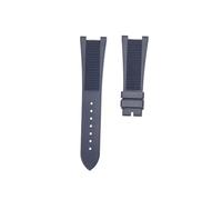 MENGKE 25mm Rubber Silicone Watch Strap Compatible With Patek PP 5711 5712G Nautilus Wristband Men Watch Bracelet(Blue)