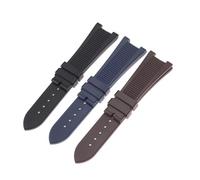 MENGKE 25mm Rubber Silicone Watch Strap Compatible With Patek PP 5711 5712G Nautilus Wristband Men Watch Bracelet(Brown)