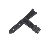 MENGKE 25mm Rubber Silicone Watch Strap Compatible With Patek PP 5711 5712G Nautilus Wristband Men Watch Bracelet(Black)