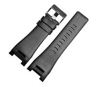 MENGKE 32 * 17mm Compatible With Diesel DZ1216 DZ1273 DZ4246 DZ4247 DZ287 Genuine Leather Watch Strap Watch Men Watchband Wristwatches Band Bracelet(B Black black)