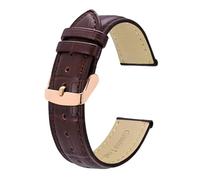 MENGKE Alligator Embossed Leather Watch Bands 18mm 20mm 22mm 24mm GenuineVintage Cowhide Watchstraps Bracelets Replacement(Dark Brown-Rosegold,18mm)