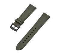 MENGKE Canvas Nylon Leather Quick Release Watch Strap 18mm 20mm 22mm Replacement Watchbands(Army Green Black_22mm)