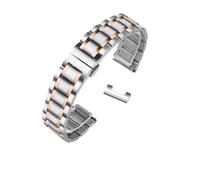 MENGKE Curved end stainless steel watchband bracelet watch straps 16mm 17mm 18mm 19mm 20mm 21mm 22mm 23mm 24mm steel banding bracelet(Silver RG-flat,22mm)