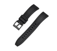 MENGKE FKM Rubber Watch Strap 20mm 22mm 24mm Bracelet Quick Release Wristband For Men's Women's Diving Watches Accessories(Black black,20mm)