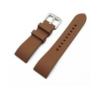 MENGKE FKM Rubber Watch Strap Sport Waterproof/Diving Quick Release Watchbands 20mm 22mm 24mm Wristband(Brown(silver),24mm)