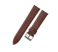 MENGKE Genuine Leather Ultra-Thin Soft Watchband Compatible With DW Men Women Blue White Brown Watch Accessorie Strap Watch Bracelet(Coffee-Black-K1,24mm)