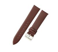 MENGKE Genuine Leather Ultra-Thin Soft Watchband Compatible With DW Men Women Blue White Brown Watch Accessorie Strap Watch Bracelet(Coffee-steel-K1,24mm)