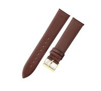 MENGKE Genuine Leather Ultra-Thin Soft Watchband Compatible With DW Men Women Blue White Brown Watch Accessorie Strap Watch Bracelet(Coffee-Gold-K1,21mm)