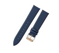 MENGKE Genuine Leather Ultra-Thin Soft Watchband Compatible With DW Men Women Blue White Brown Watch Accessorie Strap Watch Bracelet(Blue-rose-K1,12mm)