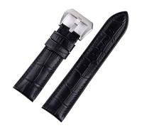 MENGKE Leather Strap Men's Watch Band Genuine Leather Cowhide 20mm 22mm 24mm 26mm Handmade Vintage Blue Brown Bracelet(Black,26mm)