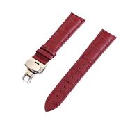 MENGKE Men Women Crocodile Grain Genuine Leather Watch Band Strap 12mm 13mm 14mm 15mm 16mm 17mm 18mm 19mm 20mm 21mm 22mm 24mm Watchband(Purple,24mm)