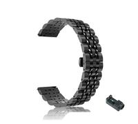 MENGKE Metal Wrist Band Compatible With Galaxy Watch 3 45mm 41mm Straps Bracelet Compatible With Galaxy Watch3 Stainless Steel Strap Watchband(Black,22mm)