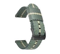 MENGKE Nylon Watch Strap 18mm 20mm 22mm 24mm Watchband Men Replacement Bracelet With Stainless Steel Buckle(Green 2,22mm)