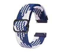 MENGKE Premium Nylon Watchband For Men Women Watch Accessories With Tool And Stainless Steel Buckle 18mm 19mm 20mm 22mm(White Blue-B,18mm)