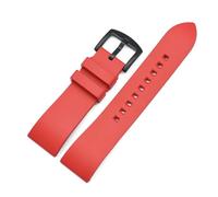 MENGKE Quick Release FKM Watch Bands Men Women Diving Watch Accessories Premium Grade Fluorine Rubber Watch Strap 20mm 22mm 24mm(Red-Black,22mm)
