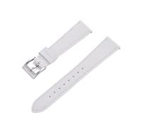 MENGKE Quick Release Vintage Stitched Leather Watch Strap Leather Watchbands 18mm 19mm 20mm 21mm 22mm 23mm 24mm(White Silver_23mm)