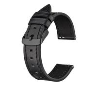 MENGKE Quick Release Watch Bracelet For Men Women Watch Strap 18mm 20mm 22mm Watcheband Strap Black Buckle(Black,22mm)