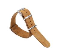 MENGKE Soft Suede Leather Watch Strap 18mm 20mm 22mm 24mm Blue Black Brown Watchband Stainless Steel Square Buckle For Men Watch(Brown,22mm)