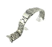 MENGKE Solid 316L Stainless Steel Watchband 18 19 20 21 22 23 24 26 28 30mm Curved End Watch Band Strap Replacement Wristbands Bracelet(Diving Silver,19mm)