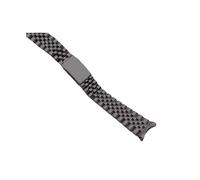 MENGKE Stainless Steel Curved Bracelets Compatible With Rolex Strap Luxury Watchband Men And Woman Bracelet 13/17/18/19/20/21/22mm(Black,17mm)