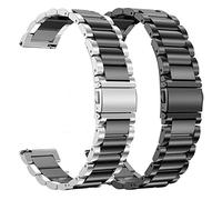 MENGKE Stainless Steel Straps Compatible With Garmin Forerunner 55 245 645M Smart Watch Band Metal Bracelet Belts Compatible With Approach S40 S12 S42 Correa(Package 5,For Vivomove HR)