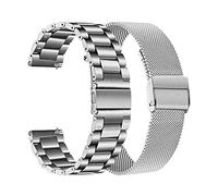 MENGKE Stainless Steel Straps Compatible With Garmin Forerunner 55 245 645M Smart Watch Band Metal Bracelet Belts Compatible With Approach S40 S12 S42 Correa(Package 2,For Vivomove HR)