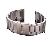 MENGKE Stainless Steel Watch Band Strap Women Men Metal Watchband Link Bracelet 18mm 20mm 22mm 24mm Accessories Silver Rose Gold Zwart(Silver,18mm)
