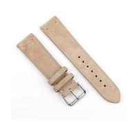 MENGKE Suede Leather Vintage Watch Straps Blue Watchbands Replacement Strap For Watch Accessories 18mm 20mm 22mm 24mm(Beige,24mm)