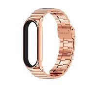 MENGKE Suitable Compatible With Band 6/5 Strap Mi 3 4 Watchbands Universal Wristband Metal Bamboo Joint 304 Stainless Steel Watch Bands(09)