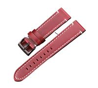 MENGKE Vintage Genuine Leather Watchbands 7 Colors Belt 18mm 20mm 22mm 24mm Women Men Cowhide Watch Band Strap Accessories(Red Brown Black,18mm)