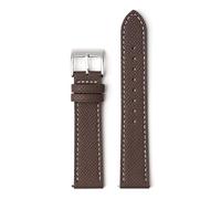 MENGKE Watch Strap 18mm 20mm 22mm Calfskin Leather Watchband Quick Release Watch Band Hand-Made Palm Pattern Wristband Belt(Dark brown wh line 1,22mm)