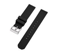 MENGKE Watch Strap 18mm 20mm 22mm Fluoro Rubber Watchbands Quick Release For Smart Watches(Black Silver,22mm)