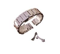MENGKEG 18mm 19mm 20mm 21mm 22mm 23mm 24mm Silver Black Watchbands Stainless Steel Polished Watch Bands Strap Bracelet Free Curved Ends(Silver,20mm)