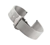 MENGKEG 20mm Silver Stainless Steel Strap Compatible With Omega007 Luxury Mesh Band Bracelet Replacement Watch Accessories Parts(No logo 20mm)