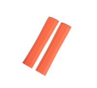 MENGKEG 21mm Black Brown Blue Green Gray Red Silicone Rubber Watch Strap Compatible With Patek AQUANAUT 5167R-001 / 5167A-001 Watchband Bracelet(Orange,With silver clasp)