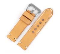 MENGKG Vegetable Tanned Straps 22mm Watch Accessories Men's Strap Genuine Leather Watch Bands Replacement Bracelet Compatible With Panerai
