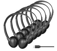 MENGLALA 10 Pack USB Type C Kids Headphones Bulk for Classroom,USB C